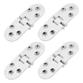 Piutouyar Silver Butler Tray Hinge - Heavy Duty Folding Flip Top 180 Degree Hinge for Folding Tables & Furniture Accessories - 3.1x1.16in