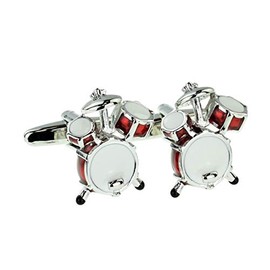 Red Drumkit Drum Cufflinks AJ206