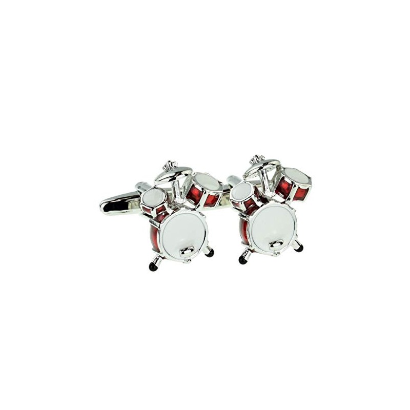 Red Drumkit Drum Cufflinks AJ206