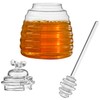 Hedume Honey Jar with Dipper and Lid, Honey Bee Pot,