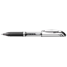 Pentel EnerGel Gel Ink Pen, (1.0mm), Bold Point, Metal Tip, Black Ink, 2 Pack (BL60BP2A)