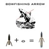 TIGER ARCHERY 34inch Bowfishing Arrows Solid Fiberglass Shaft with Broadhead
