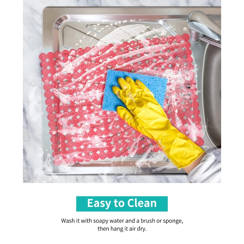 Bligli 2-Pack Kitchen Sink Mat: PVC Eco-Friendly Adjustable Sink Protector