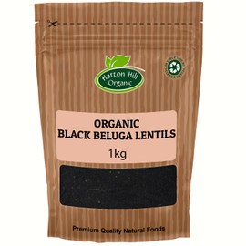 Organic Black Beluga Lentils 1kg by Hatton Hill Organic