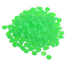 MECCANIXITY 100pcs Glow Rocks 13-17mm Glow Pebbles Decoration in The Dark Luminous Stones Decor DIY Decorative Green for Garden, Potted Plant, Fish Tank