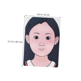 LALAFINA 1set Face Painting Kit Practice Face Paint Board Stencils Reusable for Boys and Girls Artists School Party Makeup Practice