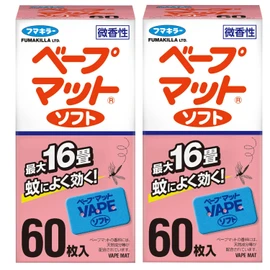 Vape Mat [Bulk Purchase] Fumakira Vape Mat, Mosquito Replacement, Soft, Slightly Scented, 60 Sheets x 2 Packs