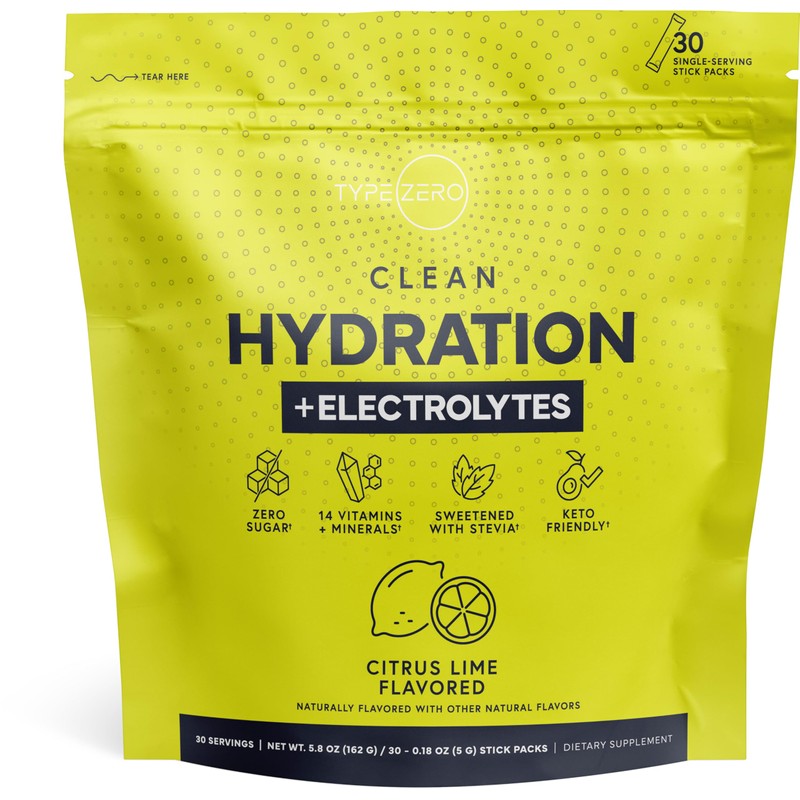 Type Zero Clean Hydration + Electrolytes Drink Mix (30 Single-Serving