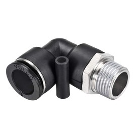 sourcing map Push to Connect Tube Fitting Male Elbow 16mm Tube OD X 1/2 NPT Thread Pneumatic Air Push Fit Lock Fitting