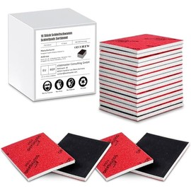 Wenrescry 18-teiliger Schleifschwamm-Satz – Schleifpad, nassschleifpapier, schleifpapier für Modellbau, Gipskarton, Metall, Holz; 180-2500 Körnung, für Trockens- und Nassschliff