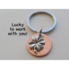 Employee Appreciation Gift, Clover Charm Layered Over 2024 Penny Keychain,