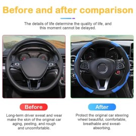 Funda Cubre Volante Deportivo Protector Antiderrapante Auto                                                                                           
