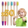50 Cepillo De Dientes Ecológico De Bambú Niños