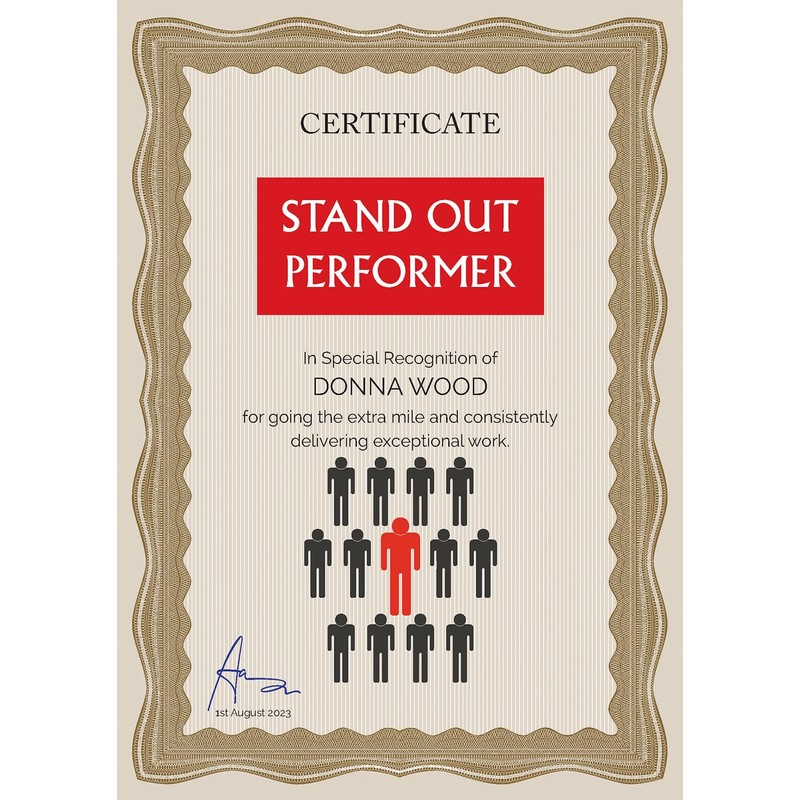 Computer Craft A4 Certificate Papers with Foil Seals, 90gsm, Bronze