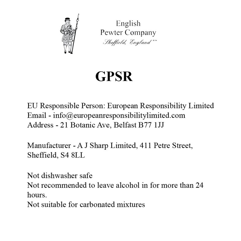 English Pewter Company 4oz Plain Pewter Liquor Hip Flask [FL255]