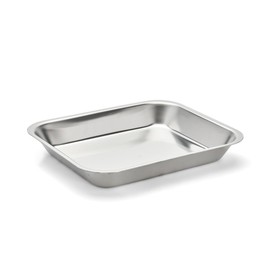 DE BUYER 3283.3 Marinating Plate, Stainless Steel, 30 x 25 x 4.3 cm, Silver