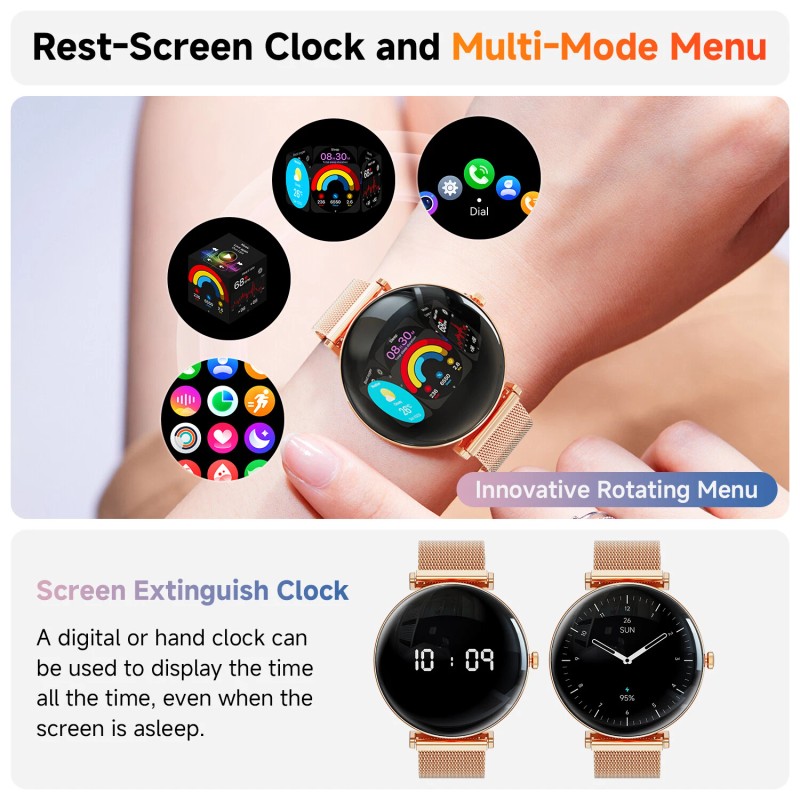 1.43''Amoled Screen Smart Watch,IP68 Waterproof Sport Smartwatch For Android iOS