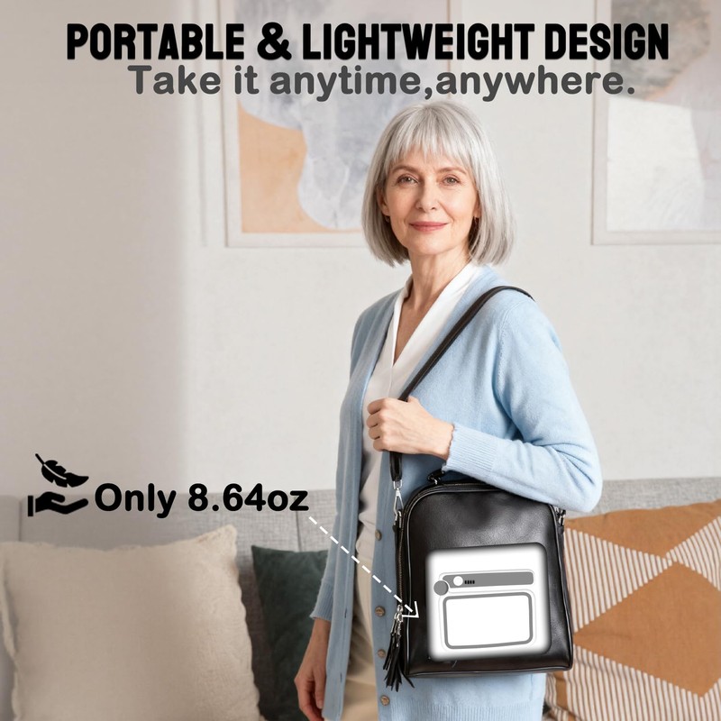 Handheld Folding Magnifying Glass for Reading Stepless Dimmable LED Light