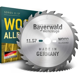 Bayerwald - HM Circular Saw Blade - Diameter 160 mm x 2.2 mm x 20 mm | Alternating Tooth (28 Teeth) | Side Holes: TS 55 + TSC 55 + ATF 55 + AP 55 | Low Cutting Width, Ideal for Cordless Circular Saws