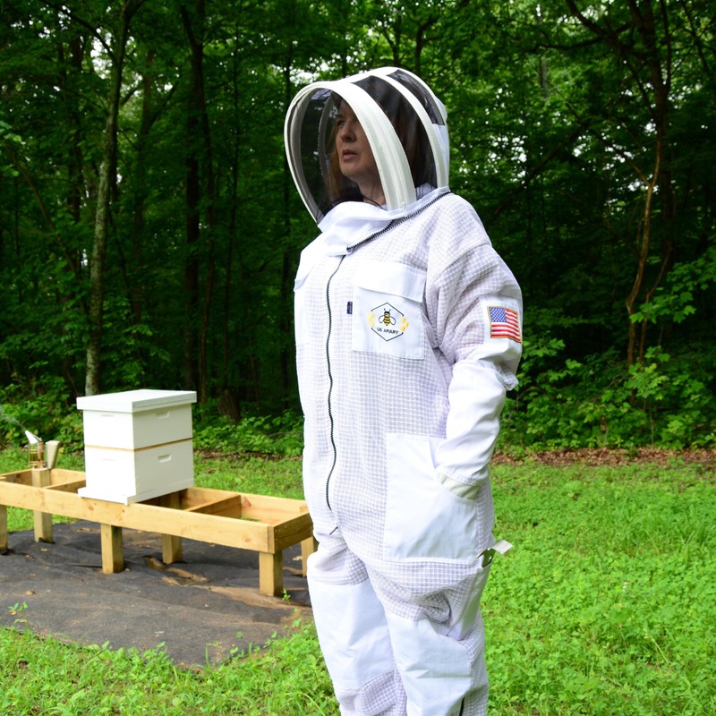 US APIARY 3 Layer Bee Suit with Fencing Veil One