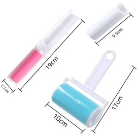Pack of 4 Lint Rollers, Reusable, Pet Hair Remover, Washable Pet Hair Roller with Handle, Dust Lint Removal Rollers.