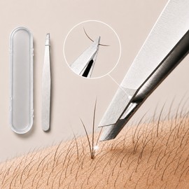 Premium ultra-precision fine-bristle tweezers pulled out at once Professional tweezers, 1 piece, silver / 한번에 뽑히는 프리미엄 초정밀 미세모 족집게 전문가용 트위저, 1개, 실버