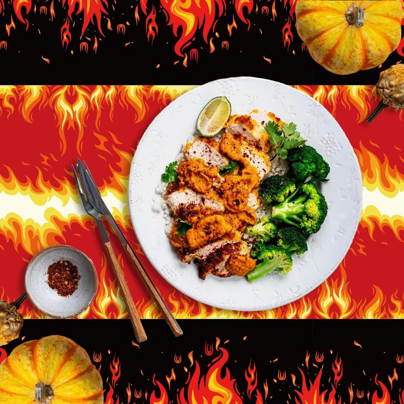 CC HOME 1Pc Fire Party Plastic Tablecloth 54 x 87