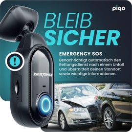Nextbase Piqo 2K Dashcam Car + 32GB SD Card Compact QHD Car Camera without Display 1440p Resolution, App Control, Parking Monitoring & Loop Recording