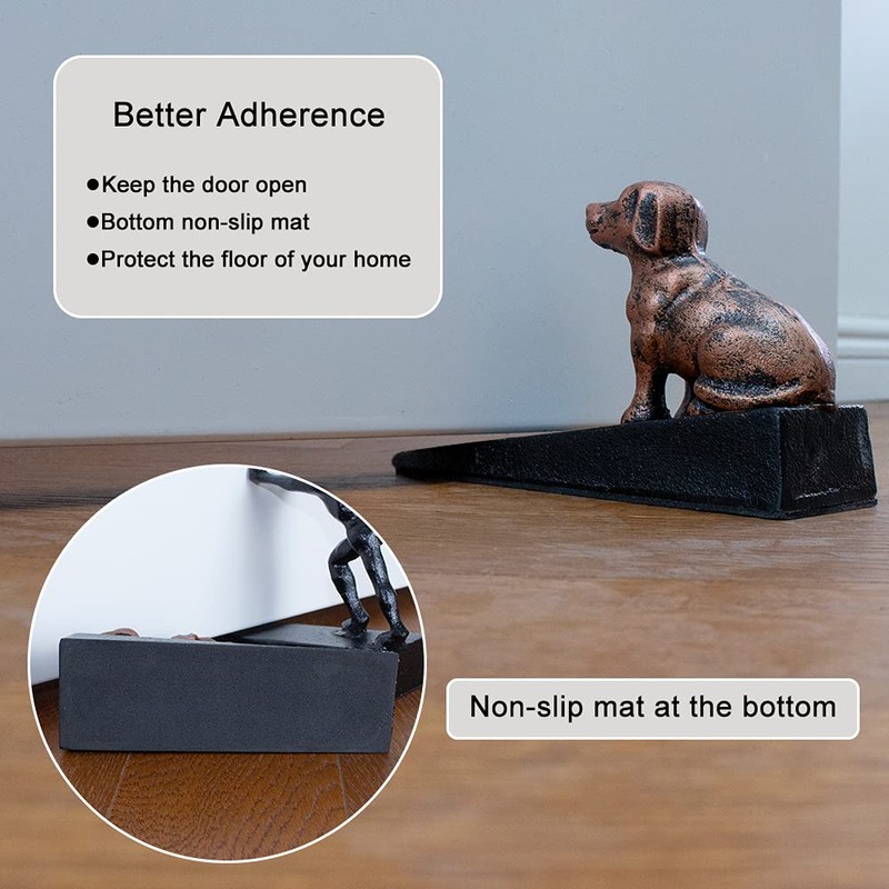 Earl Diamond Heavy Duty Cast Iron Cute Dog Door Stops