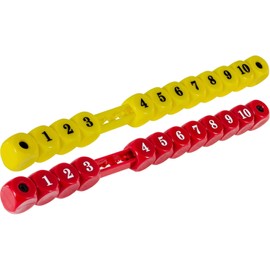 TUNIRO Pack of 2 Table Football Goal Counter for Football Table in Cube Shape, Numbered from 1 to 10, Red/Yellow, Table Football Goal Display