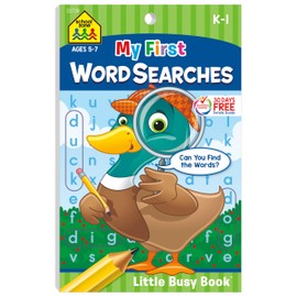 School Zone My First Word Searches Workbook: 48 Pages, Kindergarten, 1st Grade, Activity Pad, Search & Find, Word Puzzles, Ages 5 to 7 (Little Busy Book Series)