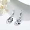 Celtic Earrings Women's 925 Silver Crystal Celtic Hoop Earrings for