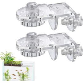 2 Pcs Fish Tank top Cover lid Support Holder Clip, Acrylic Anti-Jump Net Clamp,Rimless Aquarium Lid Clips, Canopy Clips Holder,Fish Tank Top Cover Lid Support Holder for Rimless Aquariums