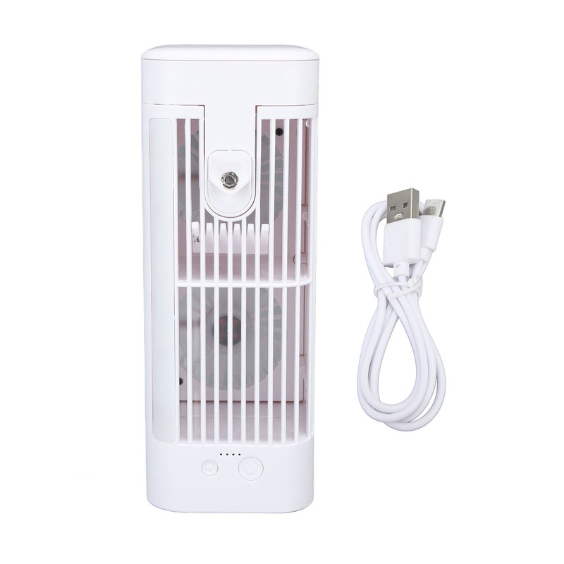 Desk Night Light Fan Power Adjustable Space Saving Quiet Multifunctional