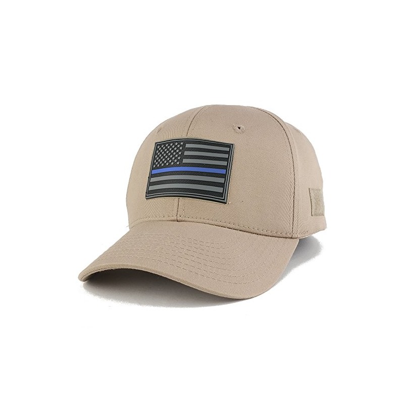 Armycrew Thin Blue Line USA Flag 3-D Rubber Tactical Patch