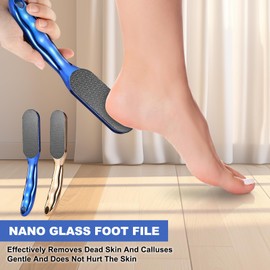 Veinsgrain Foot File, Nano Glass Foot File, Hard Skin Remover Nano-Glass Foot File, Veins Grain Foot File, Professional Foot Care Tools, Pedicure Tool for Smooth Feet (Gold)