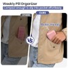 NW Foldable Weekly Pill Organizer Large,Cute & Portable Pill Box