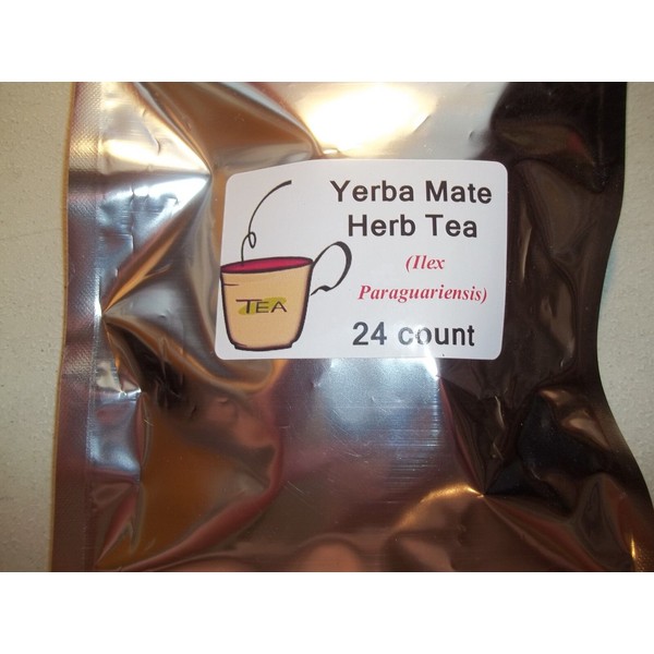 Yerba Mate Leaf Herb Tea Bags (Ilex paraguariensis)  24 count