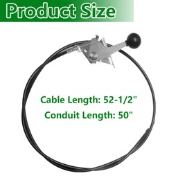 superbobi 055-8020-00 Throttle Cable Fit for Bad Boy ZT Elite Mowers 055802000 52-1/2" Cable Length, 50" Conduit Length