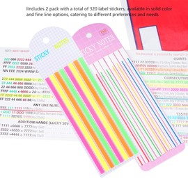 Nexolia Transparent Mahjong Line Finder Notes Reusable Adhesive Writing Stickers for Players Beginners Strategy Assistant No Residue 320 Sheets Ideal for Rule Reading and Game Organization