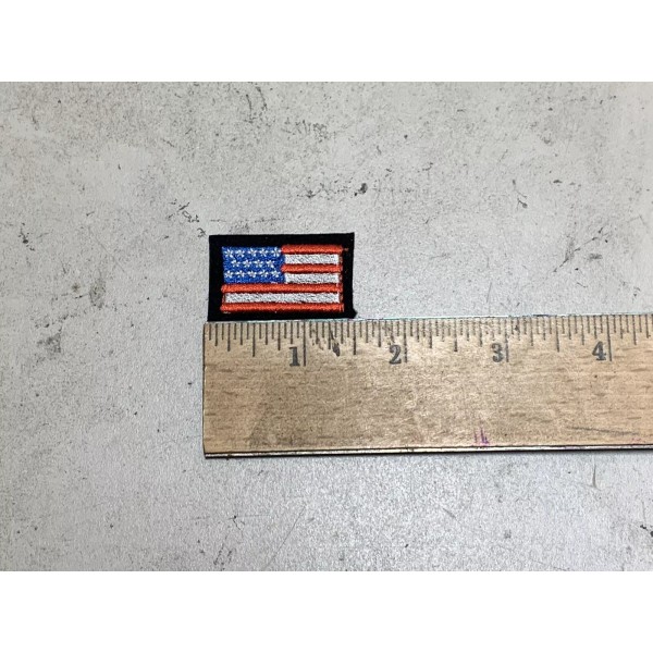 CUSTOM MADE Embroidered Mini USA Flag Iron On and/or Sew