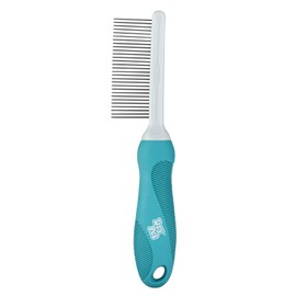 Dry Pet Peine de Metal para Perros de Pelaje Largo y Espeso, 1 Pieza, Dientes Redondeados, Suave para la Piel                                         