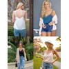Ekouaer Women's 2 PCS Silk Satin Tank Top Lace Cami
