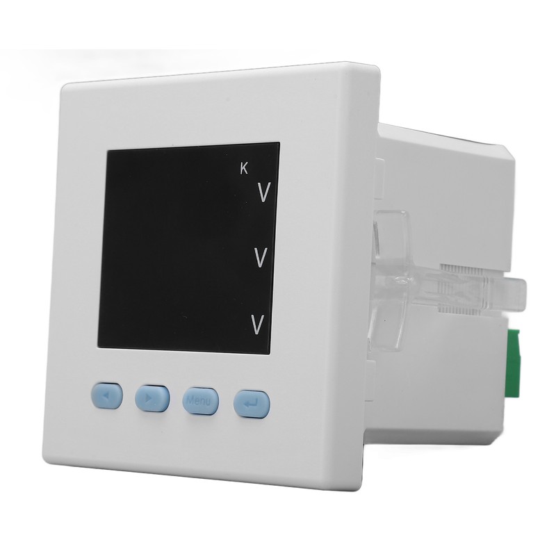 Intelligent Digital Voltmeter 3 Phase White ABS Flame Retardant Electricity