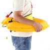 Adjustable Inflatable Life Jacket Belt With Reflective Tapes and Whistle(Yellow)