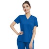 Women's V-Neck Scrub Tops - Stretchy Nursing Uniform Top with