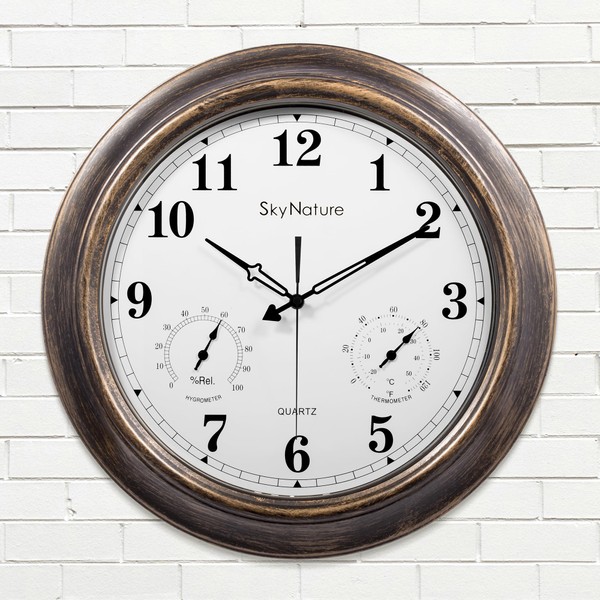 SkyNature Outdoor Clocks, 18 Inch Large Indoor Outdoor Wall Clock