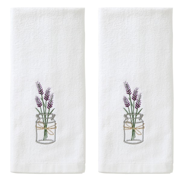 SKL Home Lavender Hand Towel (2-Pack), White