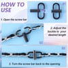 Isslly 4PCS Adjustable Chain Strap Shortener, 360 Rotatable Necklace Shortener