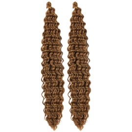 Honey Blonde Curly Braiding Hair Crochet Braids for Black Women Deep Wave Braids Hair Extensions for Boho Braids Hypoallergenic Itch Free